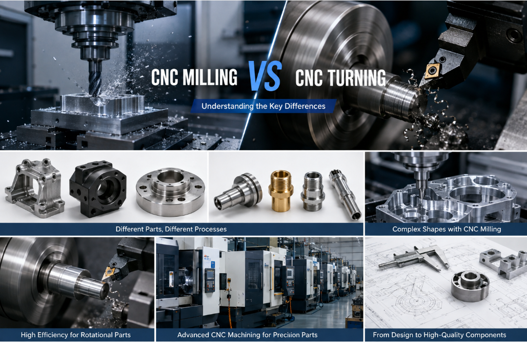 Aké sú rozdiely medzi CNC frézovaním a CNC sústružením?